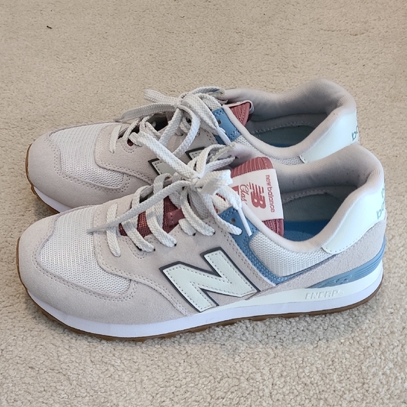 New Balance Other - New Balance White and Light Blue Sneakers